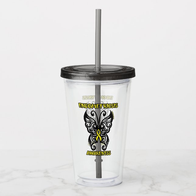 Butterfly/Tribal...Endometrios Take Away Mugg (Framsida)