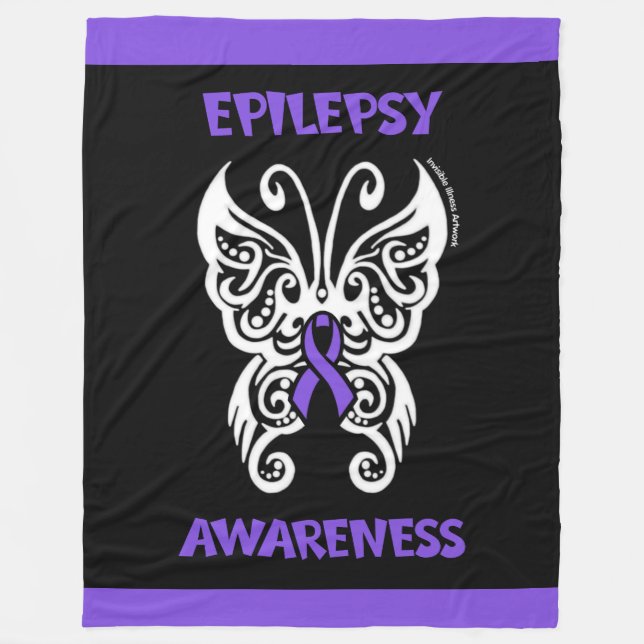 Butterfly Tribal...Epilepsy Fleecefilt (Framsidan)