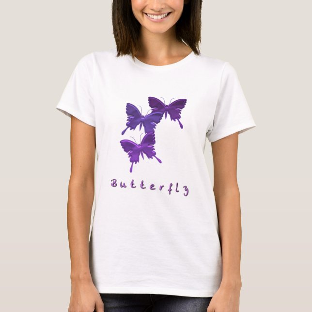 Butterfly Trio Långärmad T-Shirt (Framsida)