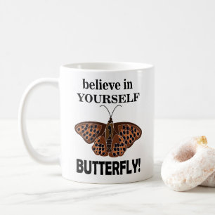 Butterfly tror på din egen fjäril kaffemugg