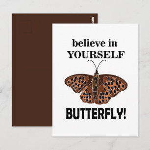 Butterfly tror på din egen fjäril vykort