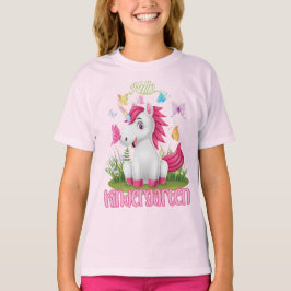 Butterfly Unicorn Kindergarten Back to school T Shirt
