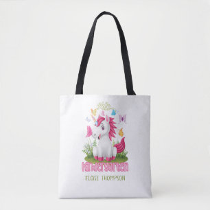Butterfly Unicorn Kindergarten Back to school Tygkasse