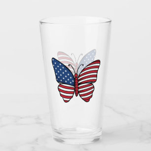 Butterfly USA flagga Sublication-62614 Glaskopp