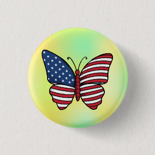 Butterfly USA flagga Sublication-62614 Knapp