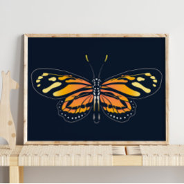 Butterfly | Utskrift av arbetsytans svampvägg Poster