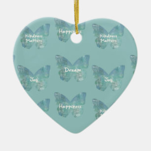 Butterfly-uttryck Julgransprydnad Keramik