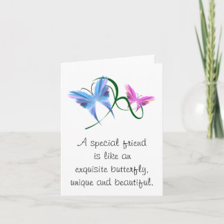 Butterfly Vänskap Notecard Kort