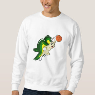 Butterfly vid Basketball Sports Lång Ärmad Tröja