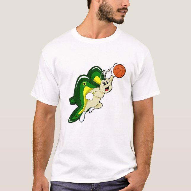 Butterfly vid Basketball Sports T Shirt (Framsida)
