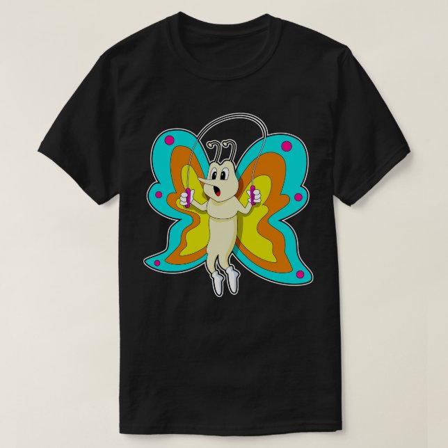 Butterfly vid jumpingrep Fitness T Shirt (Design framsida)