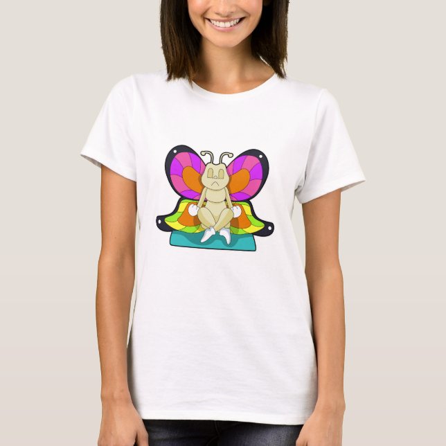 Butterfly vid Yoga i Kor-legged T Shirt (Framsida)