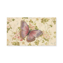 Butterfly & Vines Shabby chic QR-kod
