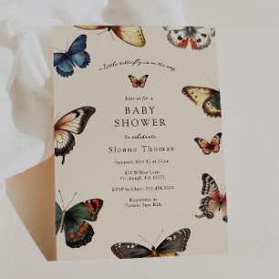 Butterfly Vingar Baby Shower Inbjudningar