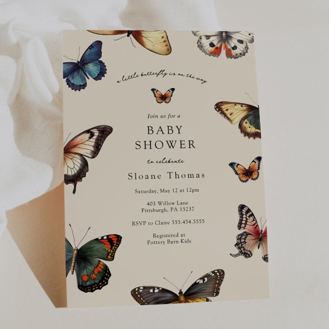 Butterfly Vingar Baby Shower Inbjudningar (Skapare uppladdad)