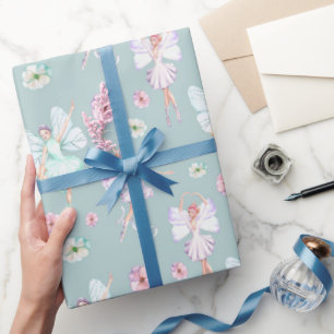 Butterfly Vingar Dancing Ballerina Wrapping Papper Presentpapper