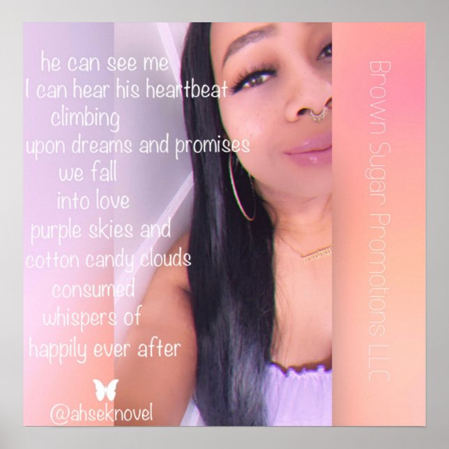 Butterfly Vingar Dikt av Ahsek Novel Poster (Framsidan)