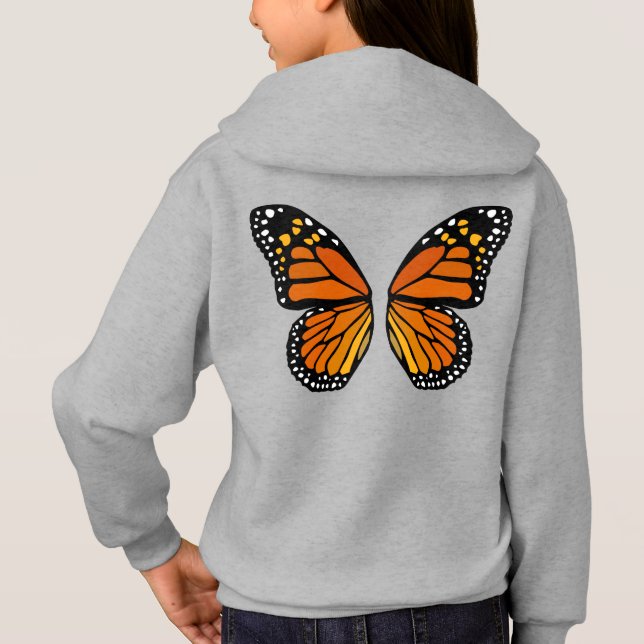 Butterfly Vingar Kids Hoodie Cute Hooded Sweatshir Tröja (Baksida)