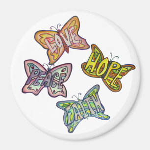 Butterfly Vingar Ord Art Gift Fridge Magnets Magnet