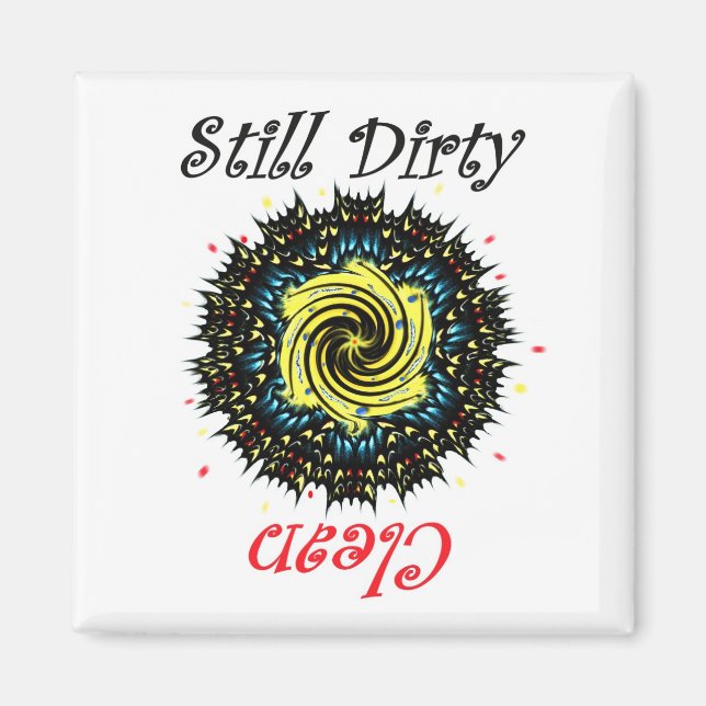 Butterfly Vinge Abstrakt Dishwasher Magnet (Framsidan)