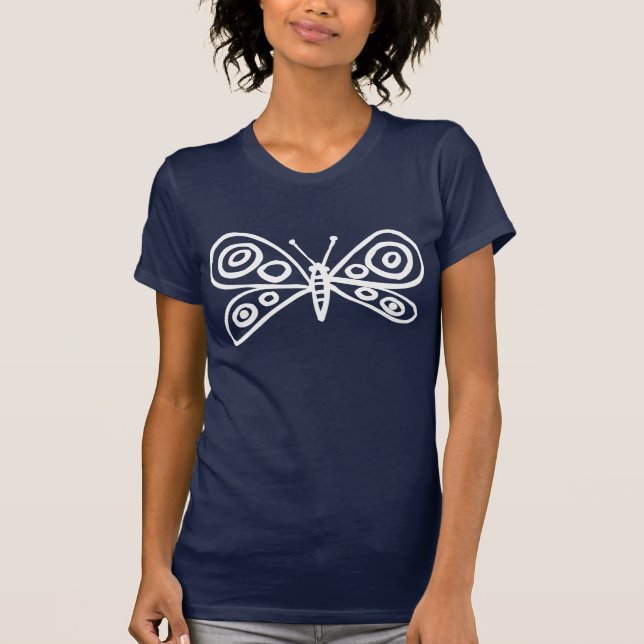 Butterfly - vit t shirt (Framsida)