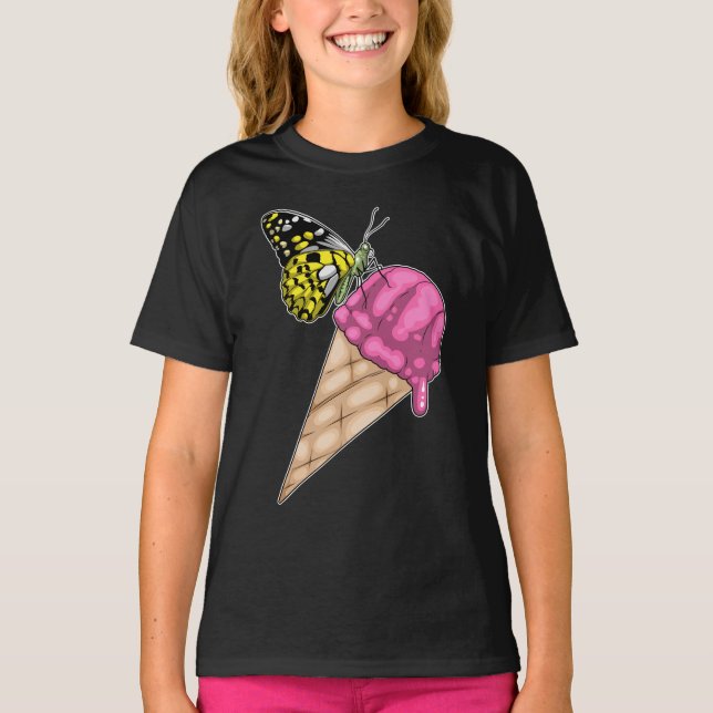 Butterfly Waffle glass T Shirt (Framsida)