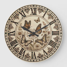 Butterfly Wall Clock   Stor Klocka