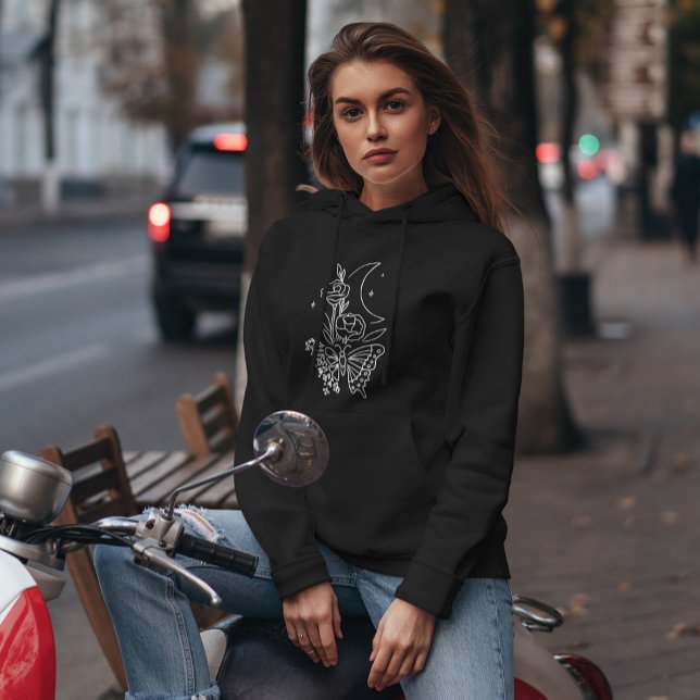 Butterfly Waning Crescent Måne T Shirt (Skapare uppladdad)