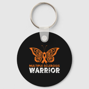 Butterfly Warrior Många Sclerosis Awareness Ora Nyckelring