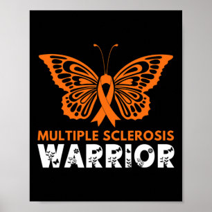 Butterfly Warrior Många Sclerosis Awareness Ora Poster