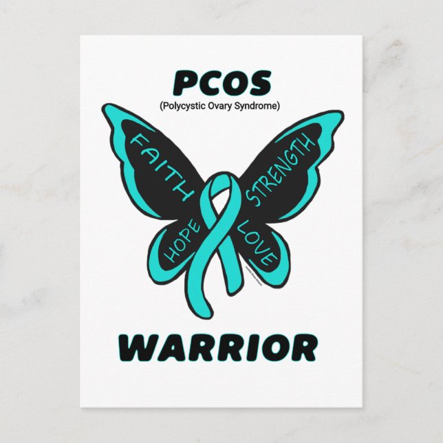 Butterfly/Warrior...PCOS Vykort (Framsida)