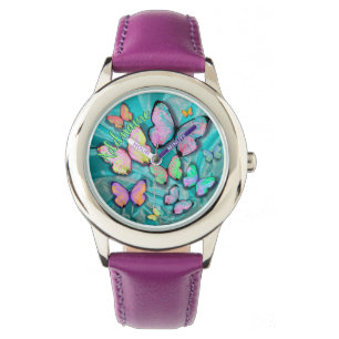 Butterfly Watch! Lägg till Namn! Gift! Armbandsur