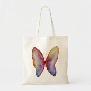 Butterfly Watercolor Art Budget Tote Tygkasse