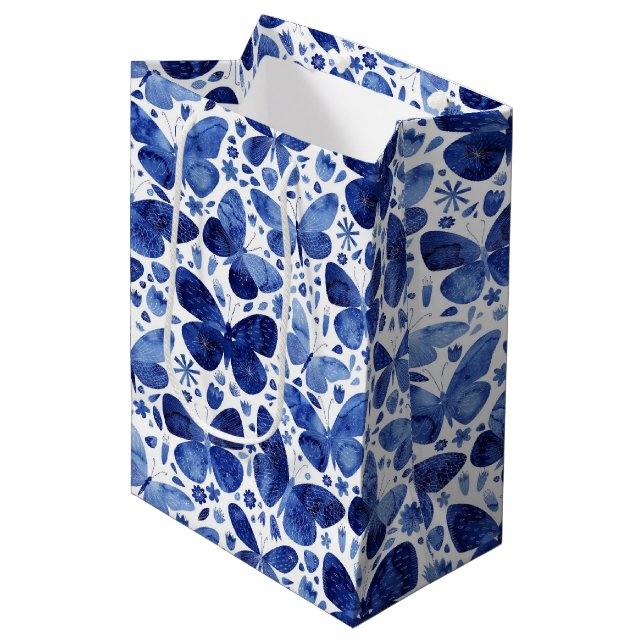 Butterfly Watercolor Blue (Framsidan Vinklad)