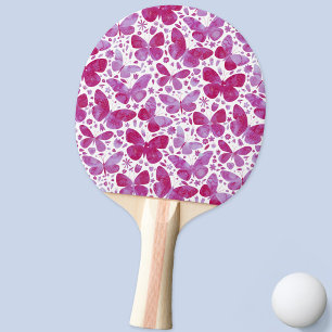 Butterfly Watercolor Magenta Rosa Mönster Pingisracket