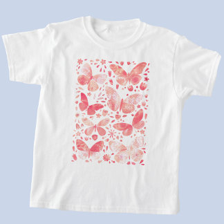 Butterfly Watercolor Rosa T Shirt
