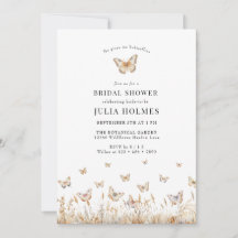 Butterfly Watercolor Wildblommor Möhippa