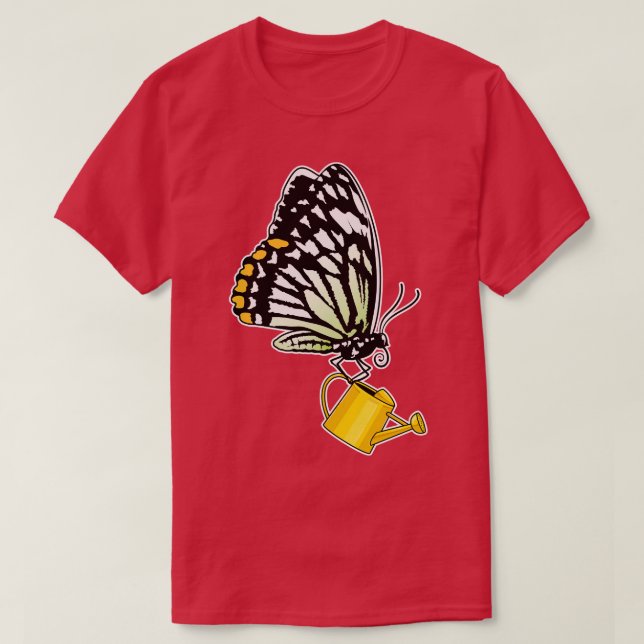Butterfly Watering kan T Shirt (Design framsida)