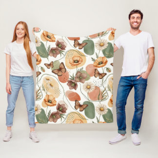 Butterfly Whispers i Earth Tones Fleecefilt