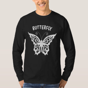 Butterfly White Schmetterling Butterfly Illustrati T Shirt