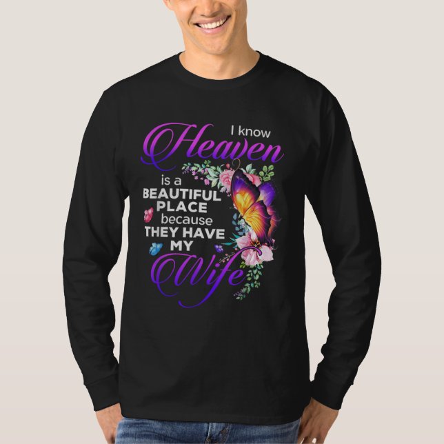 Butterfly Wife In Heaven Beautiful Place Angel Gua T Shirt (Framsida)
