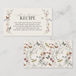 Butterfly Wildblomma, ta med en recept Tilläggskort