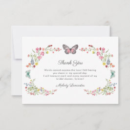 Butterfly WildblomMöhippa Tack Kort