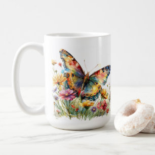 Butterfly & Wildblommor Coffee Mugg