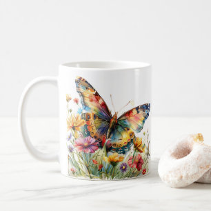 Butterfly & Wildblommor Coffee Mugg