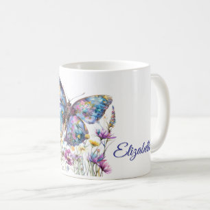 Butterfly & Wildblommor Coffee Mugg