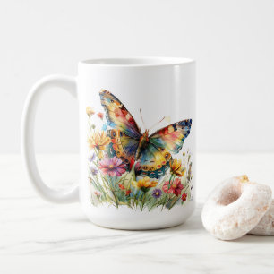 Butterfly & Wildblommor Coffee Mugg