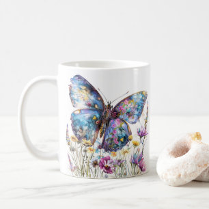 Butterfly & Wildblommor Coffee Mugg