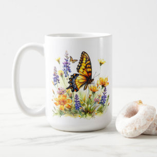 Butterfly & Wildblommor Coffee Mugg