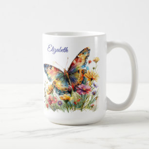Butterfly & Wildblommor Coffee Mugg